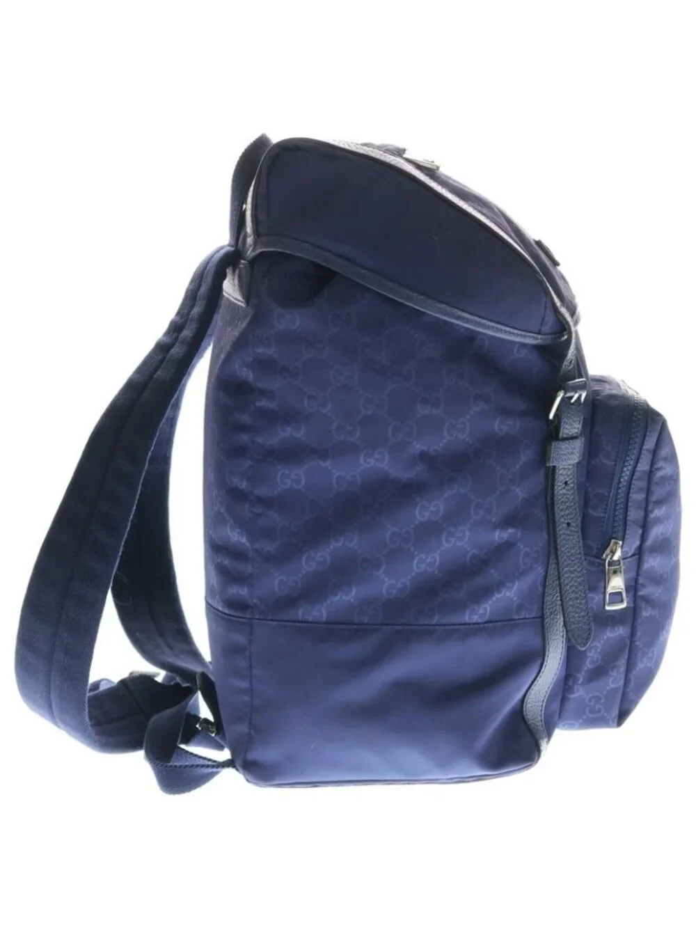 Gucci Gglogo Nylon Backpack Blue - Picture 3 of 6